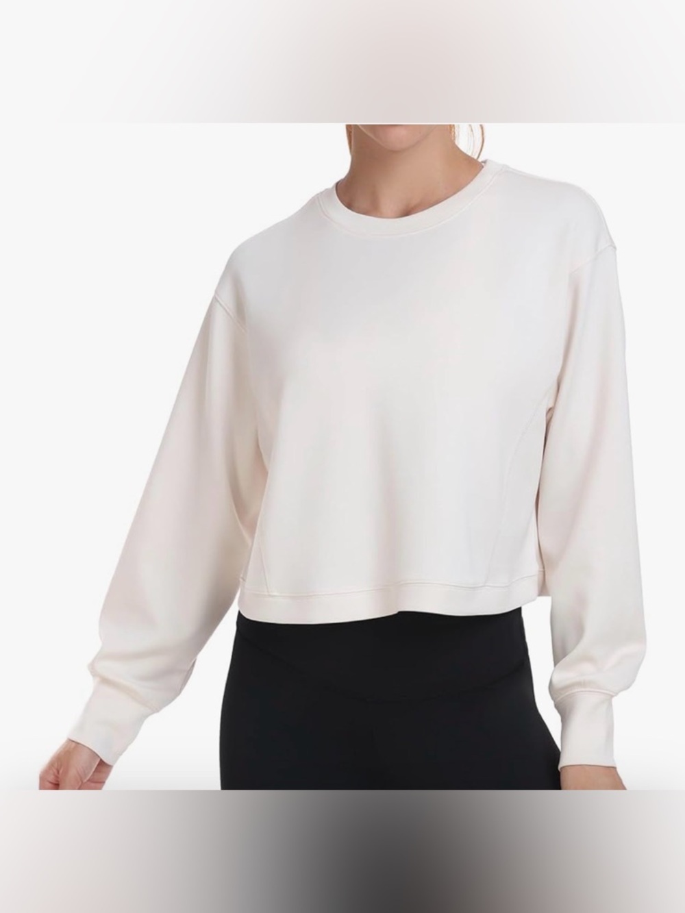 Crewneck Cropped Sweatshirt - White